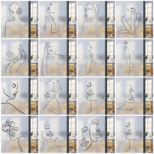 Custom Size Window Glass Films Window Film Static Cling Art Pictures Beauty Women Nude Girl Shower Nordic Obscure Stickers