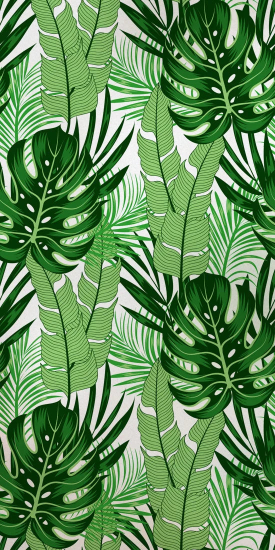 Stained Glass Film, Opaque Sticker,Frosted Static Cing ,Tropical Leaves, Seamless Pattern,Home Decor, Privacy, Custom Size