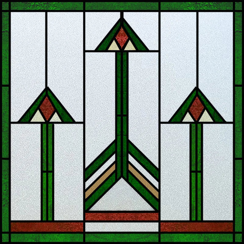 Custom Size Window Film, Stained Glass Sticker, Western Style, Privacy Frosted, Static Cling, Door, Office Home Decal