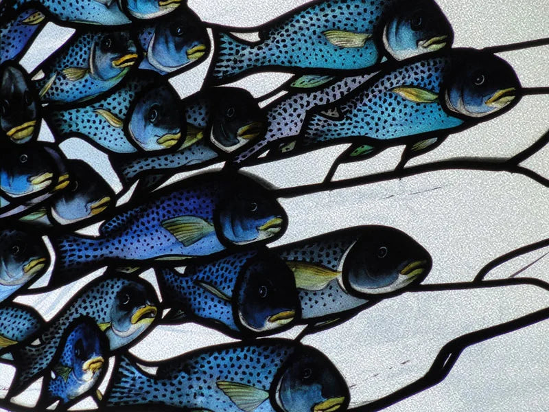 Custom Size Glass Window Film Static Cling Frosted Glass Films Stickers For Wardrobe Bathroom Kitchen Door Fish Dolphin Poster