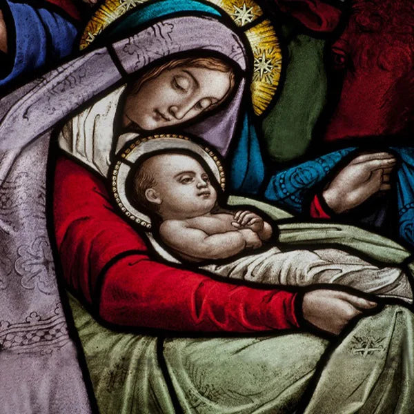 Custom Frosted Stained Glass Window Film,PVC Static Cling Films,Virgin Mary, Jesus Church Decor, Foil Stickers