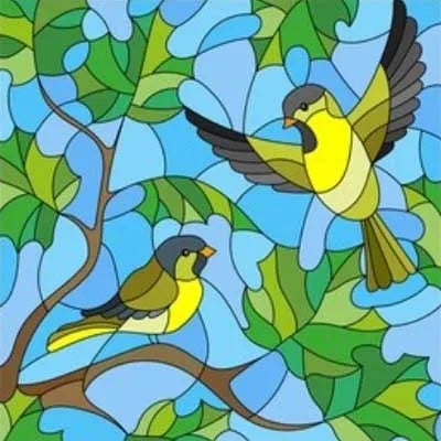 Window Film Stained Glass Films Static Cling Stickers for Bathroom Kitchen Office Home Decor,Birds Peacock,Heron,Owl,Custom size