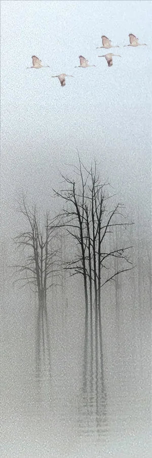 Custom Size Window Glass Films Window Film Static Cling Frosted Tree Mountain Posters For Bathroom Door Kitchen Office Home