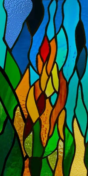 Custom Size Window Film, Stained Glass Stickers, Static Cling, Frosted Privacy Print, Sun,Sailboat,for Window Door, Home Decor