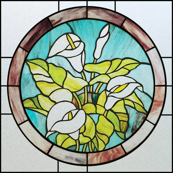 Window Film Frosted Stained Glass Films,Customized Art Deco Design Flowers Static Cling Sticker,Home Decor Foil Window Treatment