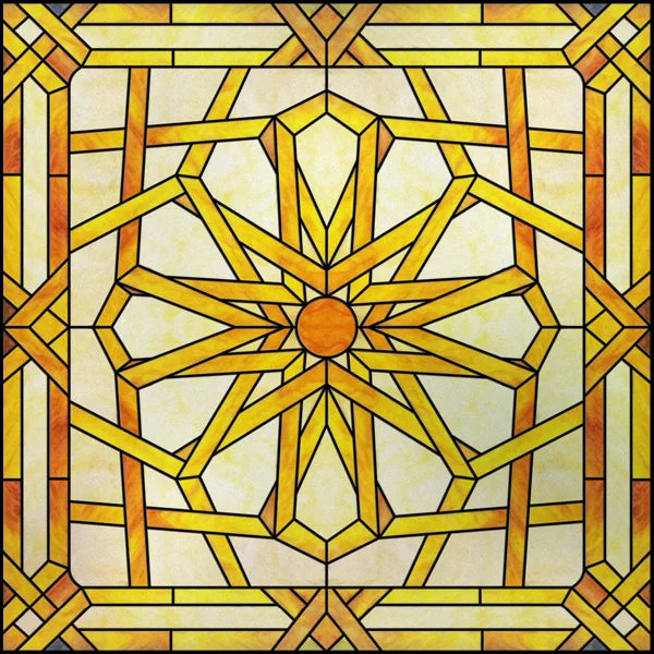 Stained Glass Window Film, Square Window Sticker, Privacy Frosted Static Cling, Home Decal, Door, Office, Custom Size