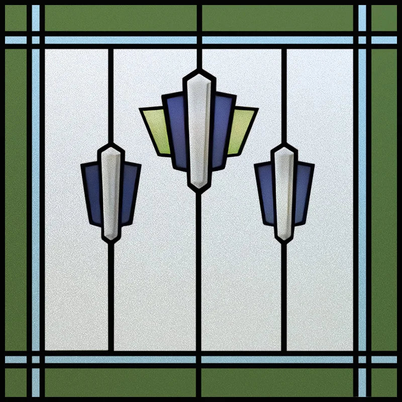 Custom Size Stained Glass Window Film Frosted Privacy Static Cling Retro Prairie Matte Stickers Shower Kitchen Office Home Decor