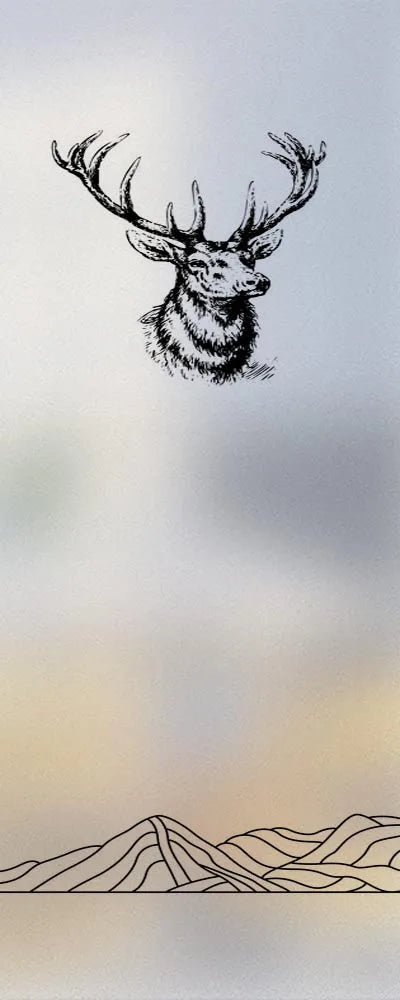 Custom Size Stained Glass Window Film,Frosted Privacy, Static Cling, Door Sticker,Kitchen and Bathroom, Tree Home Decor