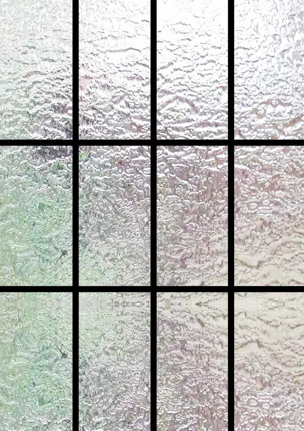 Frosted Stained Glass  Film, 3D Matte,Grid, Transparent,Static Cling,Privacy, Door Sticker,Customized for Office, Home Decor