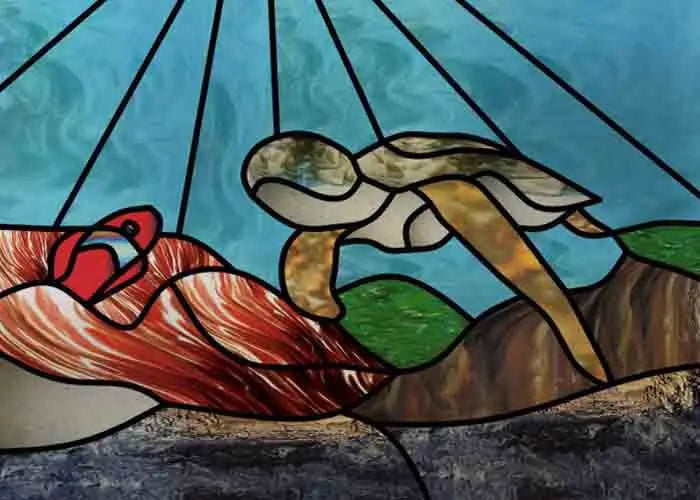 Glass Films Window Sticker Static Cling Frosted Home Decor Private Tint-Film For Door Window Cabinet Wardrobe Landscape Sea