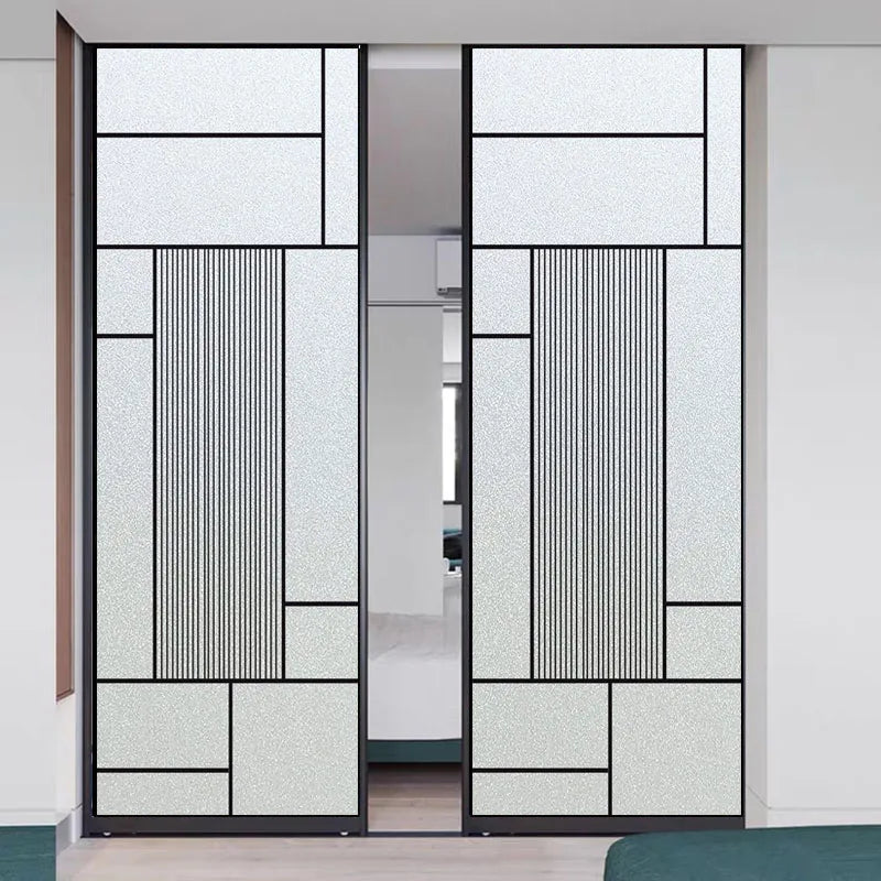 Custom Size Stained Glass Window Film, Frosted Privacy, Static Cling, Retro Country, Door Sticker, Bathroom, Office, Home Decor