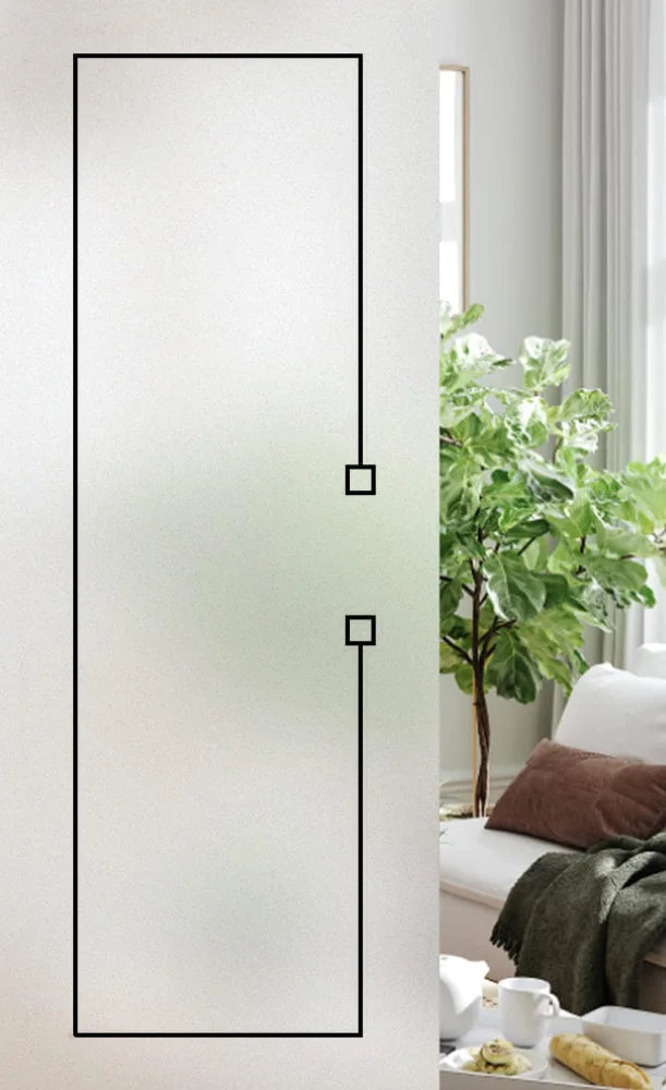 Custom Size Stained Glass Window Film, Frosted Privacy, Static Cling, Retro Country, Door Sticker, Bathroom, Office, Home Decor