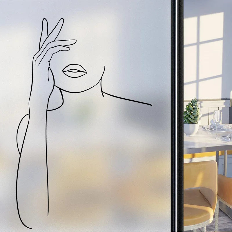 Custom Size Window Glass Films Window Film Static Cling Art Pictures Beauty Women Nude Girl Shower Nordic Obscure Stickers