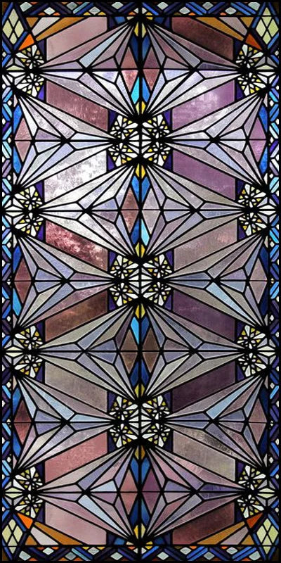 Custom Size Window Film, Stained Glass Stickers, Static Cling, Frosted Privacy, Classic Style, for Window Door, Home Decor