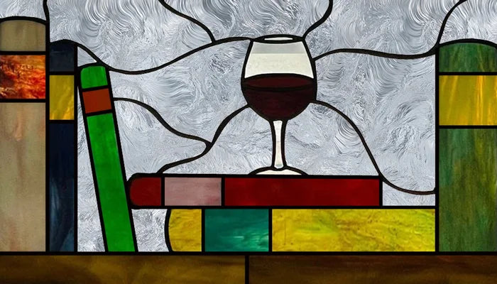 Custom Size 3D Matte Window Film, Stained Glass Decor, UV Window Sticker, Privacy Frosted Static Cling, Book Pattern for Glass