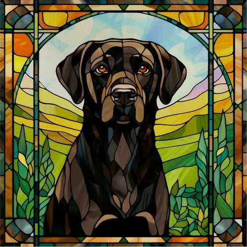 Custom size Window Film Stained Glass Films Frosted Privacy Static Cling Retro Dog Tiger Cat Sticker Bathroom Skylight Decor