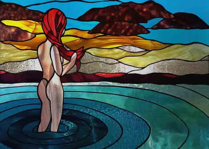 Glass Films Window Sticker Static Cling Frosted Home Decor Private Tint-Film For Door Window Cabinet Wardrobe Landscape Sea