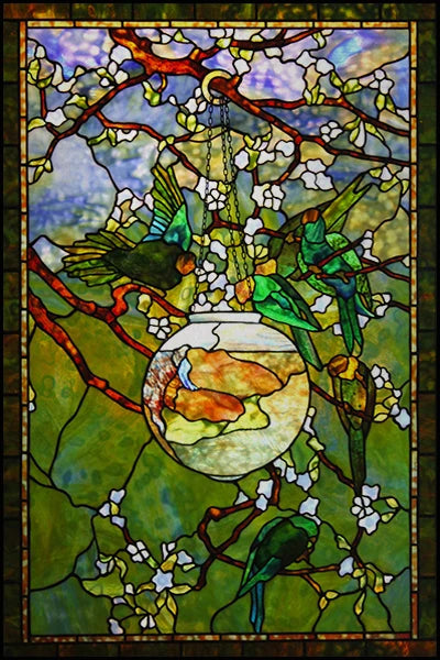 Stained Glass Window Films,Static Cling, Customized Retro Vintage Sticker,Frosted,Privacy, Easy to install