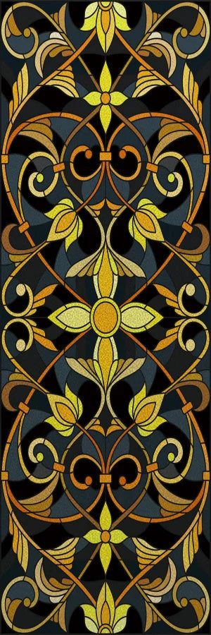 Frosted Stained Glass Window Film, Customized  Static Cling,,Privacy, European Style ,For Office, Bathroom Home Decor