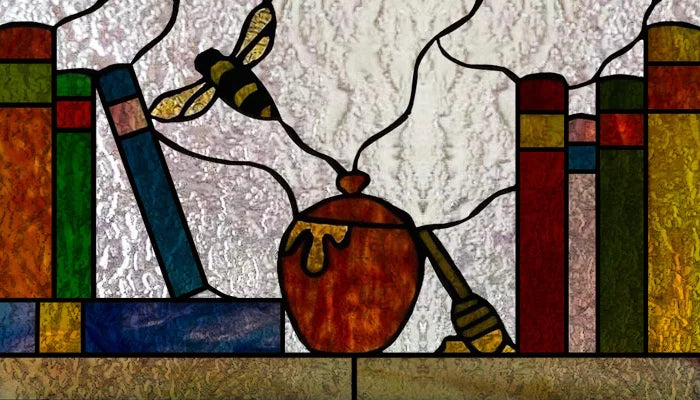 Custom Size 3D Matte Window Film, Stained Glass Decor, UV Window Sticker, Privacy Frosted Static Cling, Book Pattern for Glass