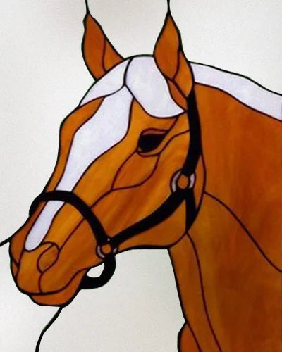 Custom size Stained Glass Window Film Retro Painted Horse Deer, Frosted Static Cling Art Colored Glass Films,Glass Sticker