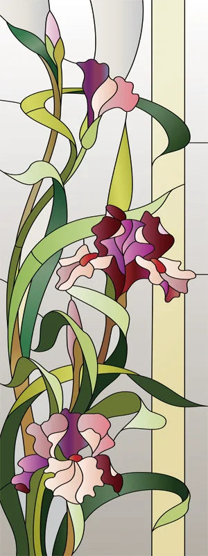 Custom size Stained Glass Films,Flower, Fruit,Tree,Leaf,Bird,Fish Painting Stickers For Bathroom Bedroom Door Office Home Decor