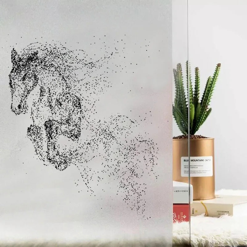 Custom Size Window Glass Films Window Film Static Cling Art Pictures Horse Eagle Wolf Shower Frosted Office Home Decor