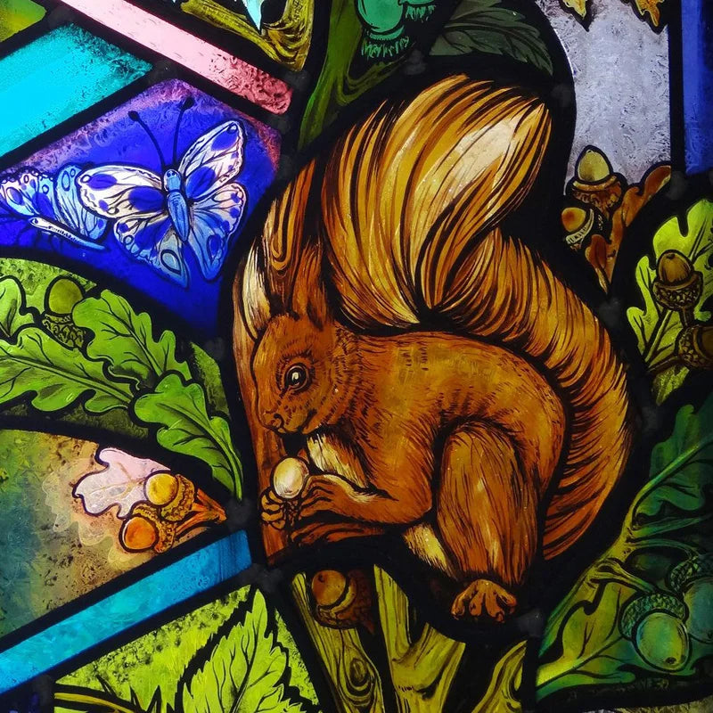 Stained Glass Window Film, Custom Size, Static Cling, Frosted,Cat, Bird, Rabbit Print, Door, Home Decor