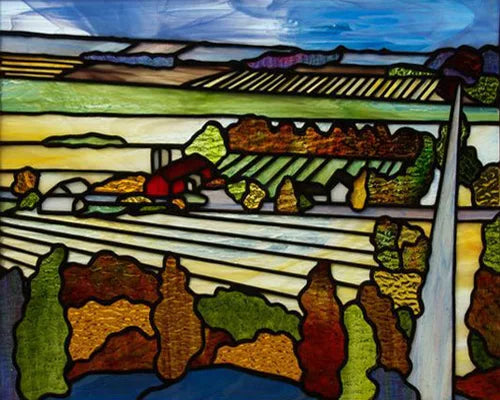 Glass Films Window Sticker Static Cling Frosted Home Decor Private Tint-Film For Door Window Cabinet Wardrobe Village Mountain