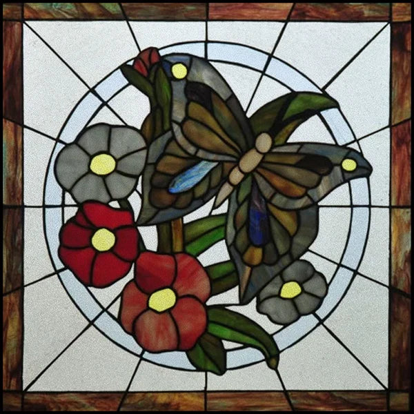 Custom Size Stained Glass Window Film Opaque Frosted Privacy Protection Removable Static Cling Home-Decor Animal Window Covering