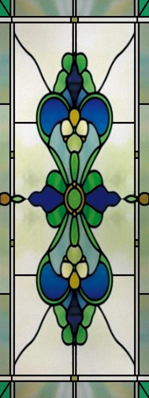 Stained Glass Film American Retro European Electrostatic Frosted Glass Sticker Window Film Window Sticker Stained Glass