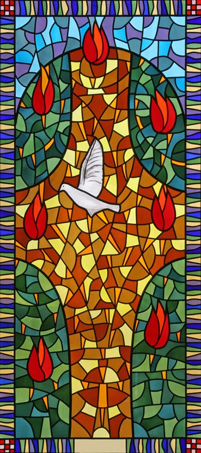 Custom Size Window Glass Films Satic Cling Classical Frosted Glass European Church Stained Glass Window Sticker Foil