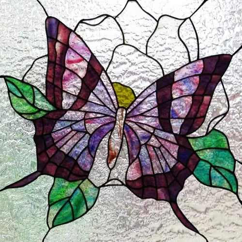 Custom Size 3D Matte Window Film, Stained Glass Decor, Window Sticker, Privacy Frosted Static Cling,Hom Decal, Animal Cat, Bird