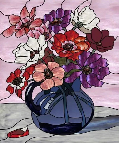 Custom size Glass Films Stained Glass Stickers Static Cling Frosted Privacy PVC Print Flower,Cat,Fish For Window Door Home Decor