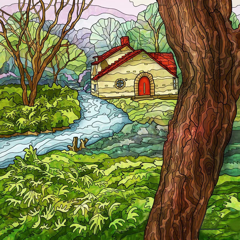 Frosted Stained Glass Window Film, Customized Scenery, Sun Starry Sky, Static Cling Sticker,Home Decor for Bathroom Kitchen