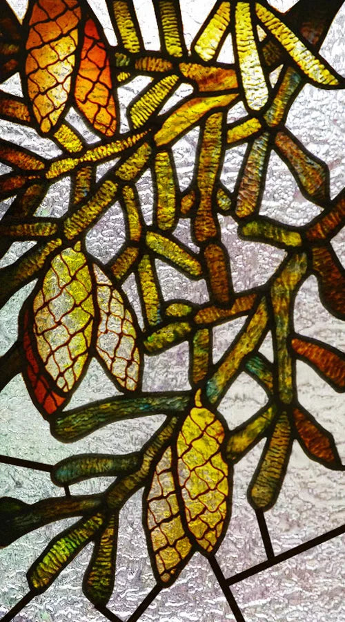 Custom Size 3D Matte Window Film, Stained Glass, Decorative UV Sticker, Privacy Frosted Static Cling Decal for Glass Door, Tree