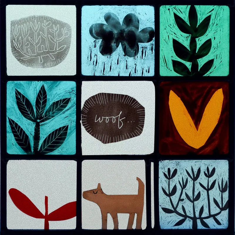 Custom size Glass Films Stained Glass Stickers Static Cling Frosted Privacy PVC Print Natural Village For Window Door Home Decor