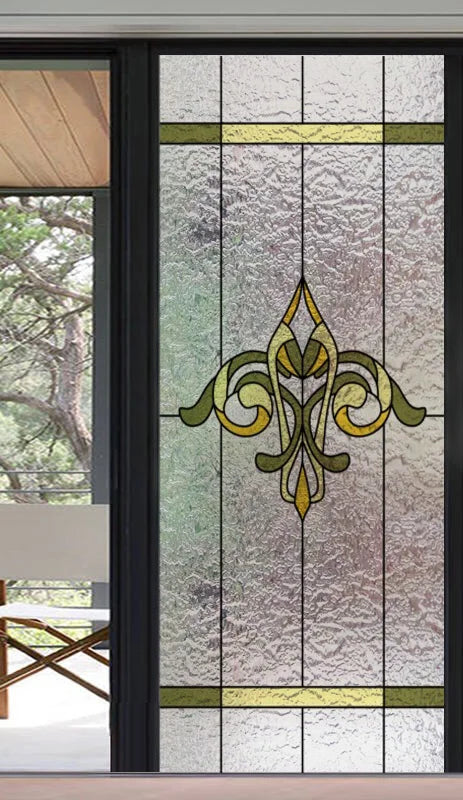Frosted Stained Glass Window Film, 3D Matte, Static Cling,Privacy, Door Sticker,Customized for Kitchen, Office, Home Decor