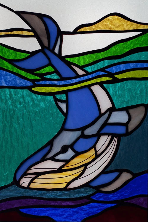 Custom Size Window Stained Glass Films,Fish,Sea World Stickers For Bathroom Bedroom Door Office Home Decor