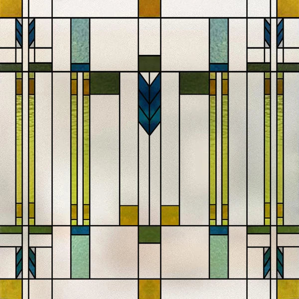 Window Film Frosted Stained Glass Films,Customized Art Design Prairie Static Cling Sticker,Home Decor Foil Window Treatment