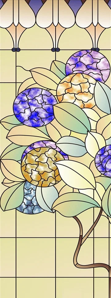 Custom Stained Glass Window Films,Frosted sticker,Privacy Static Cling Church Style For Bathroom Sliding door Home Office