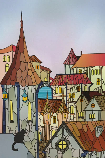 Custom Stained Glass Films Window Film Frosted Sticker Castle For Kitchen Bathroom Door Church Poster Home Decor