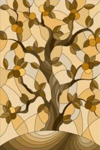 Custom Size Stained Glass Window Film Fruit Pattern Grape Mango Watermelon For Rectangular Shape Glass Office Door Home Decor