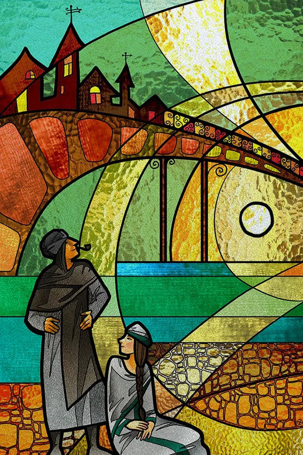 Custom Size Glass Window Film Static Cling Frosted Stained Glass Films For Wardrobe Bathroom Kitchen Door Sticker Castle Woman