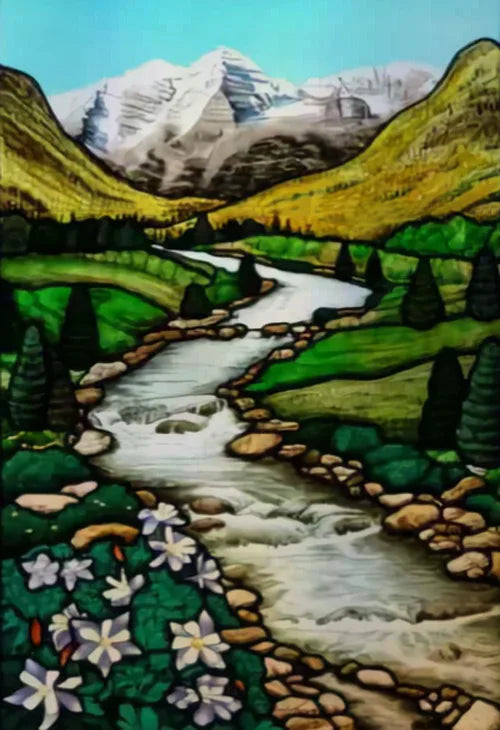 Window Film Frosted Stained Glass Films,Customized Privacy Static Cling,Retro Colorful Stickers Home Decor Bathroom Skylight