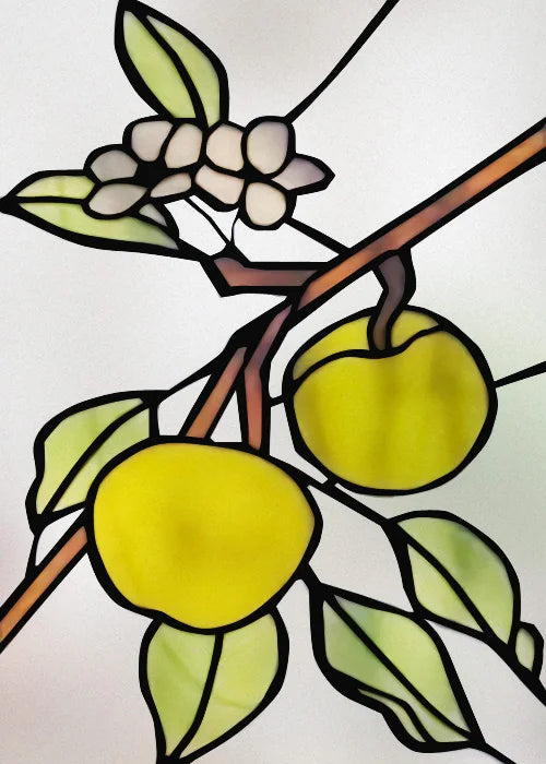 Stained Glass Window Film, Frosted Glass Sticker, Forest，Custom Size, Animals, Plants, Kids Room Door, Poster, Home Decor