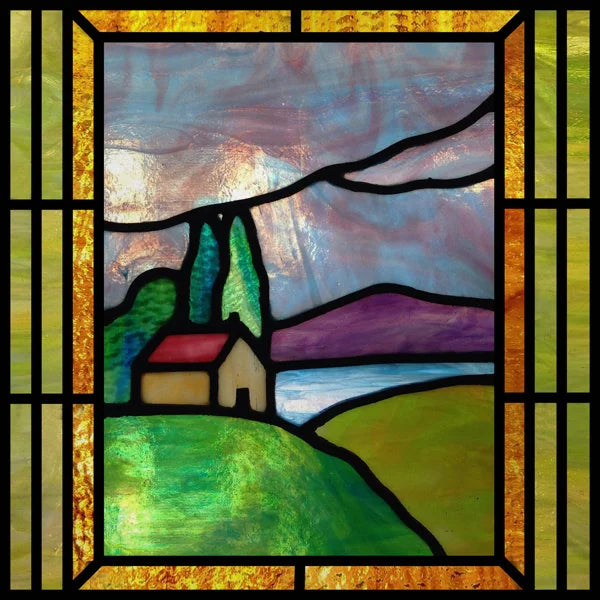 Stained Glass Window Film, Square Window Sticker, Privacy Frosted Static Cling, Home Decal, Door, Office, Custom Size