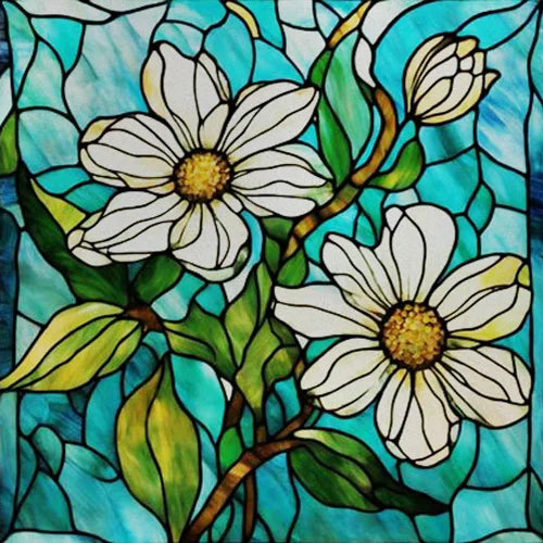 Custom size Window Film Stained Glass Films Frosted Privacy Static Cling Retro Flower Sticker Bathroom Skylight Decor
