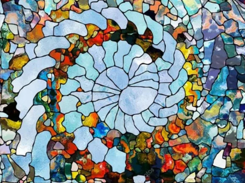 Stained Glass Window Film Frosted Glass Sticker Forest Customized Abstract design for Bathroom Kitchen Door Office Home Decor