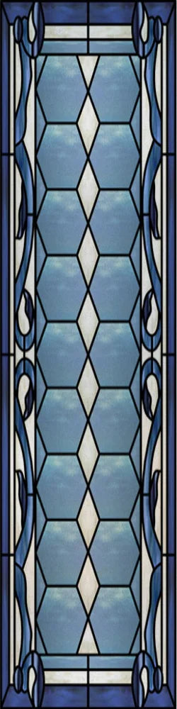 Custom Size Stained Glass Window Film, Frosted Privacy, Static Cling, Retro Matte,Door Sticker, Bathroom, Office, Home Decor